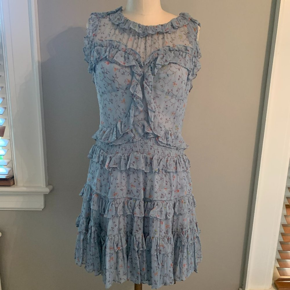 Rebecca Taylor Ditsy Floral Ruffle Dress